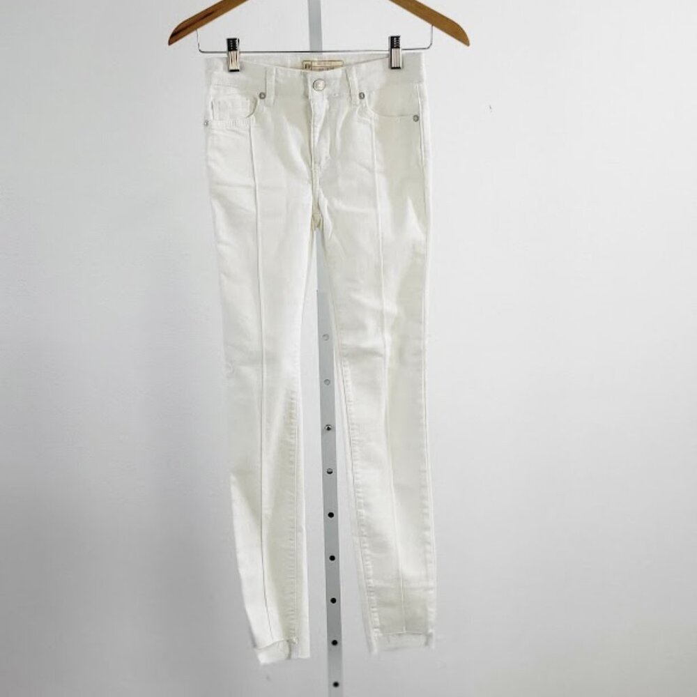 FREE PEOPLE Del Wray Step Hem Skinny Jeans Sz 24 - Picture 1 of 9